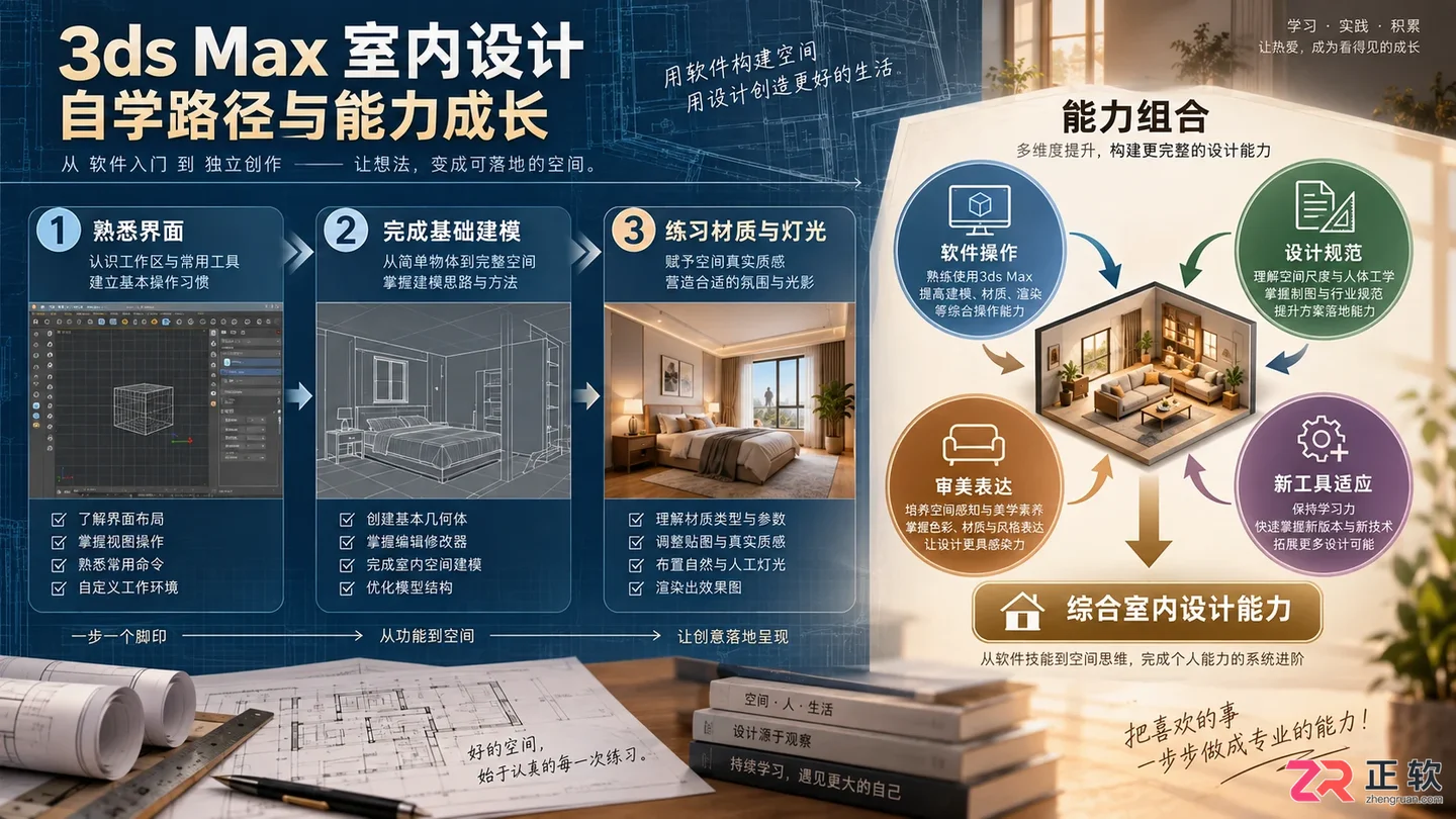 3dmax室内设计好学吗？自学教程 建模步骤与就业前景解析