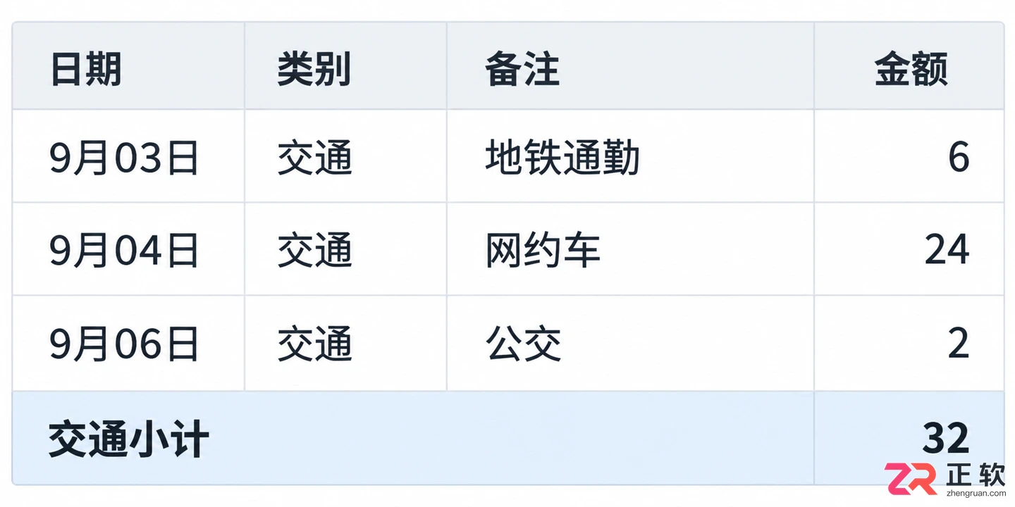 3个记账场景示例:餐饮、交通、购物怎么用灵活计算器记录