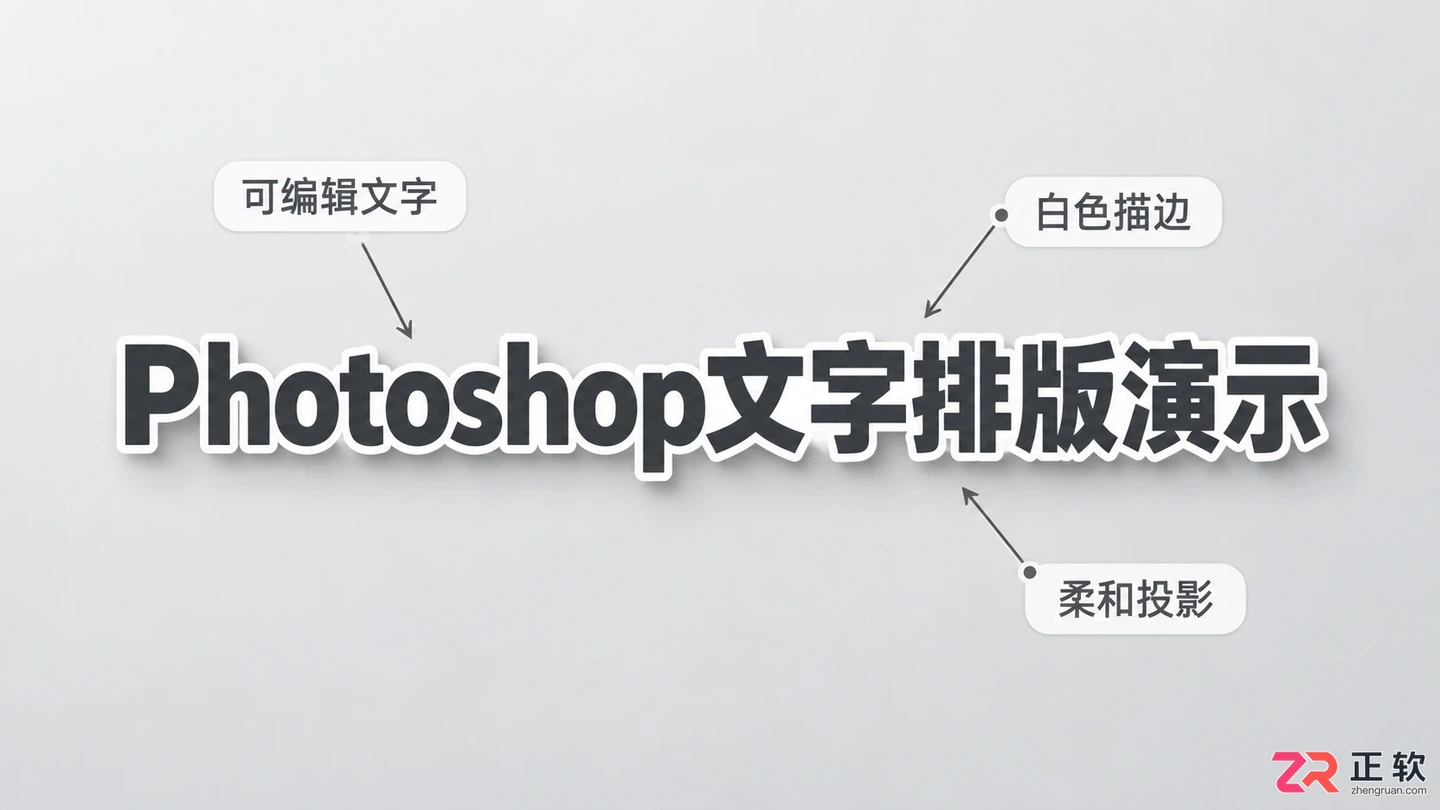 Photoshop文字工具实用教程：输入 排版与常用效果设置