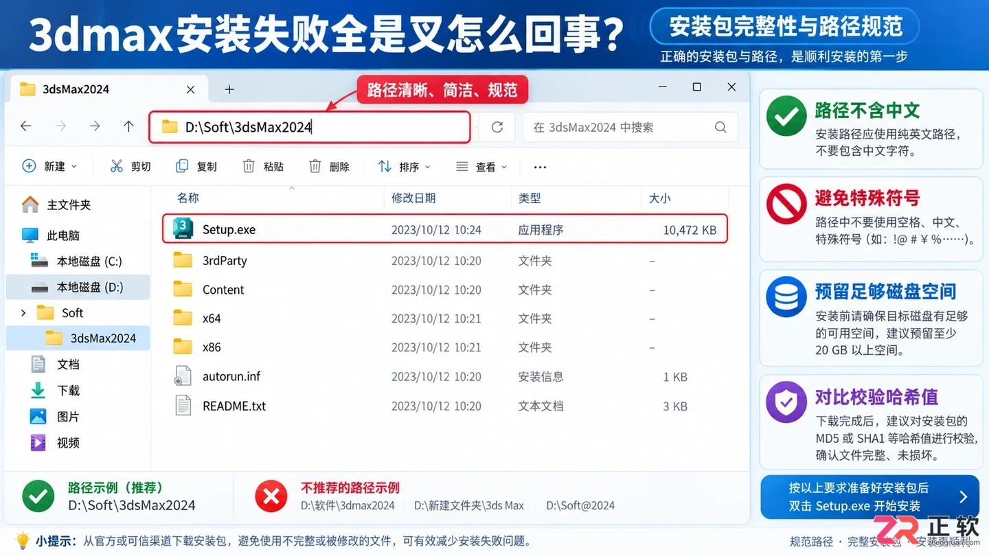 3dmax安装失败全是叉怎么回事?原因及解决方法