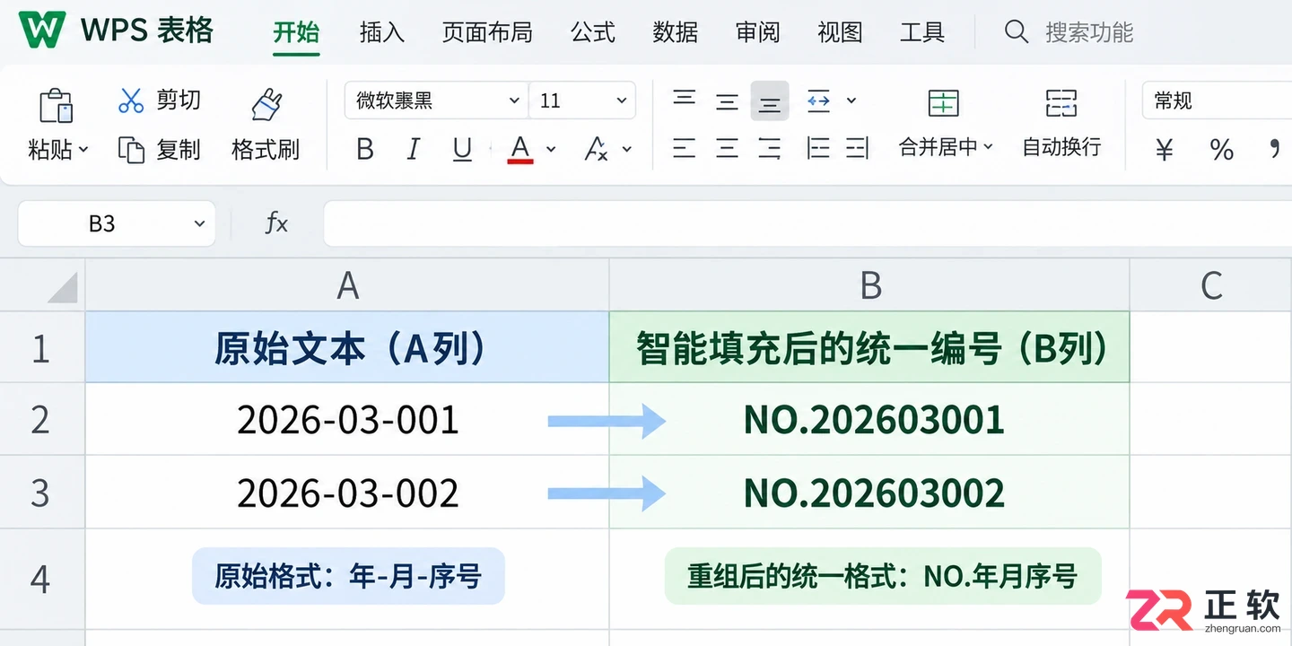 WPS 表格 Ctrl+E 智能填充怎么用