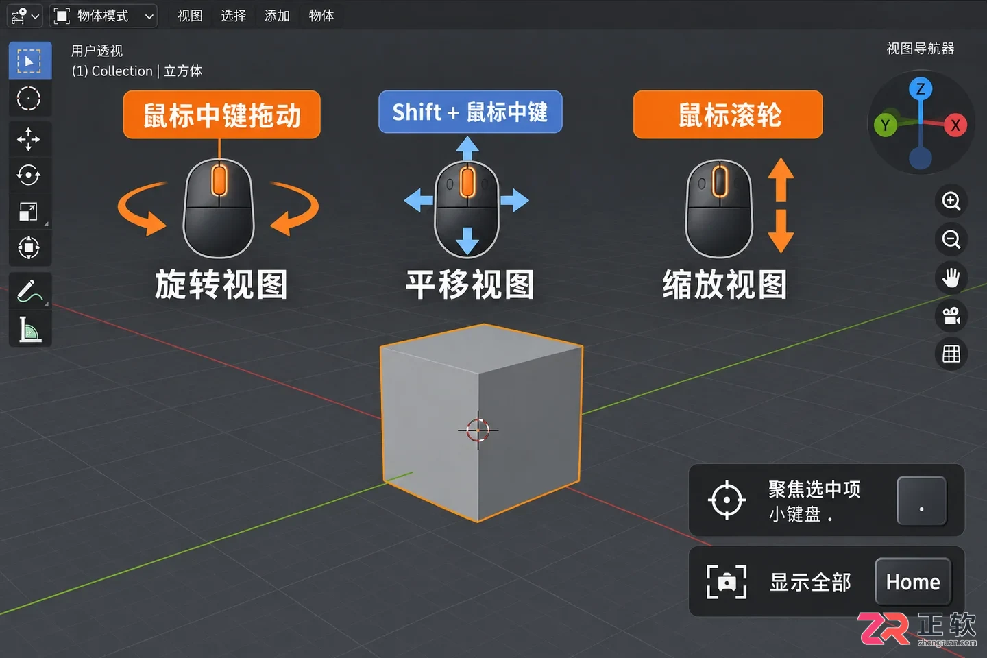 blender快捷键命令大全表按功能分类查询教程