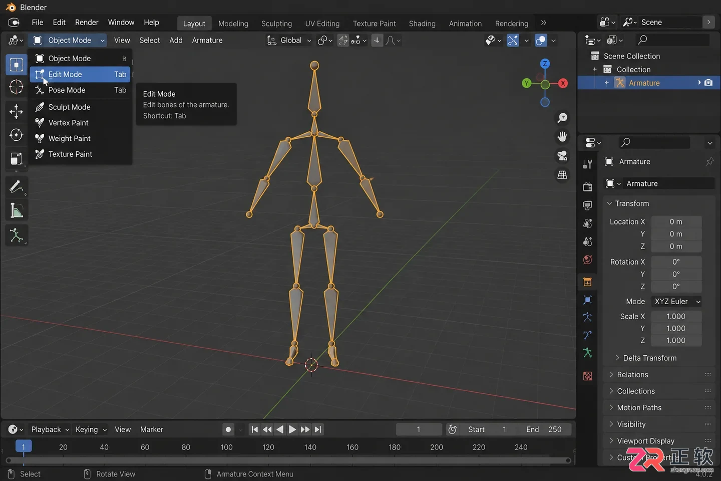 blender怎么选骨骼快捷键及选中操作教程