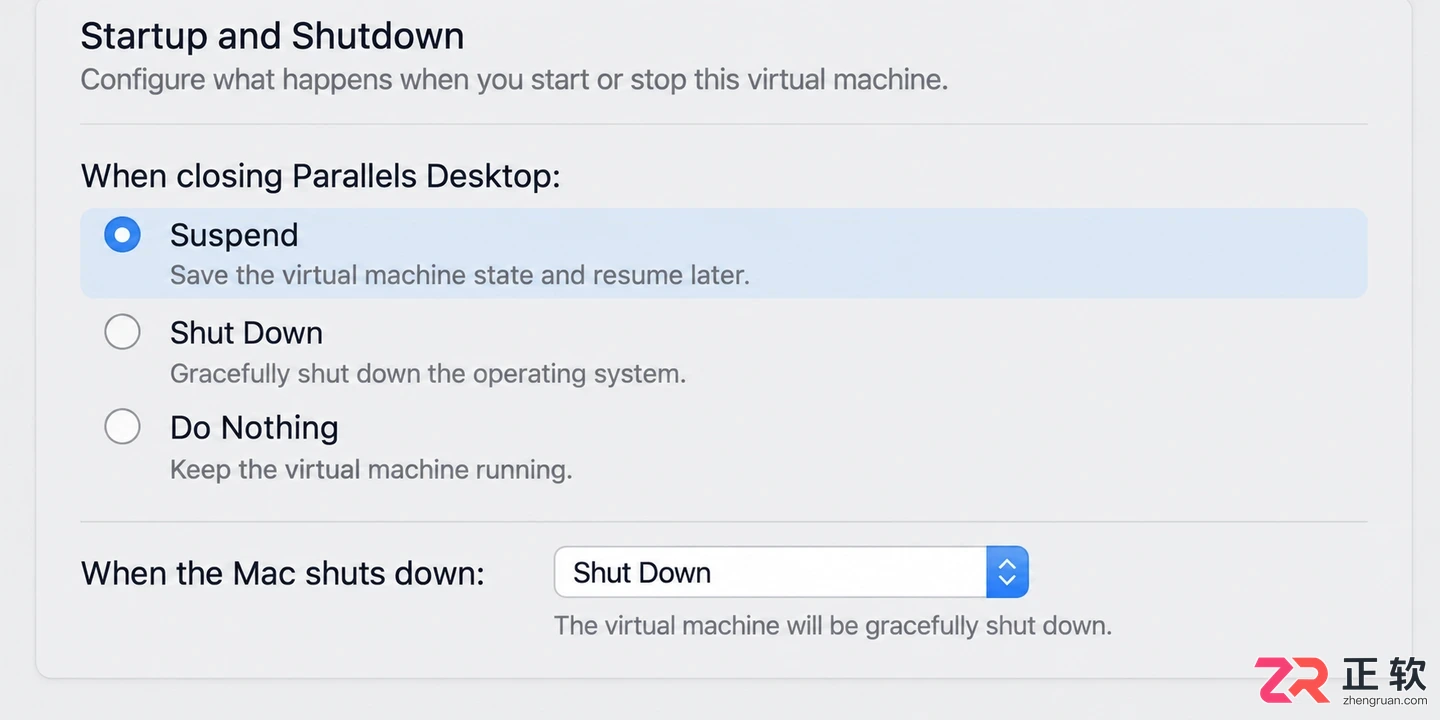 Parallels Desktop开机启动设置