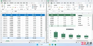 office表格怎么同时打开两个窗口并排显示教程