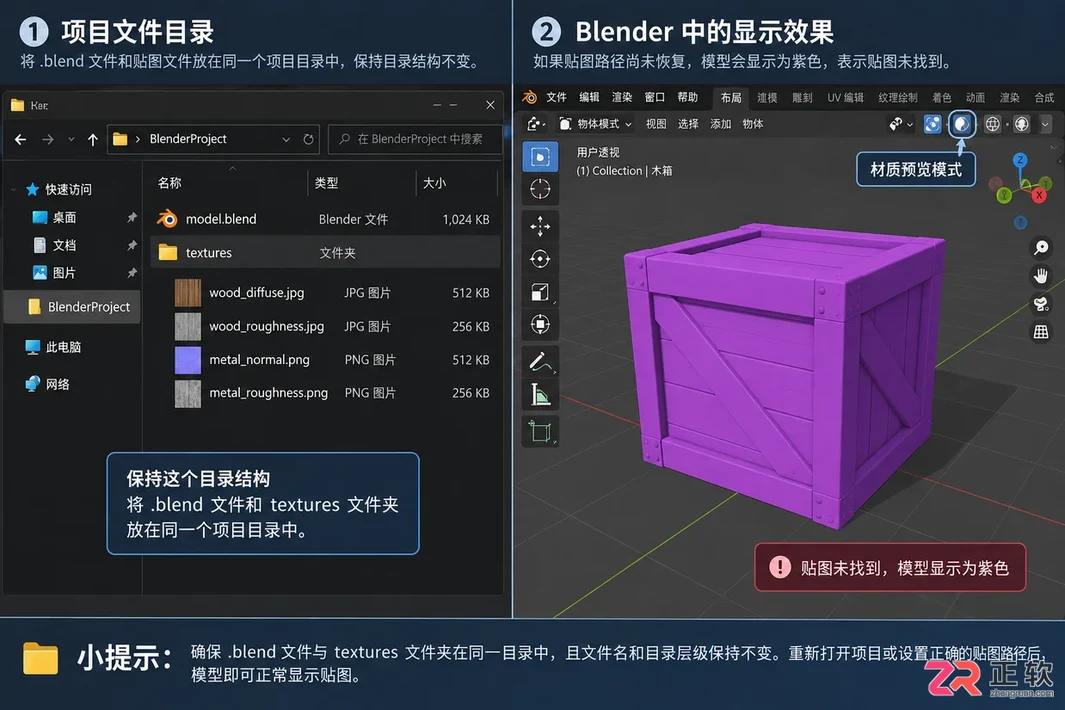 blender材质贴图怎么一键导入文件操作教程