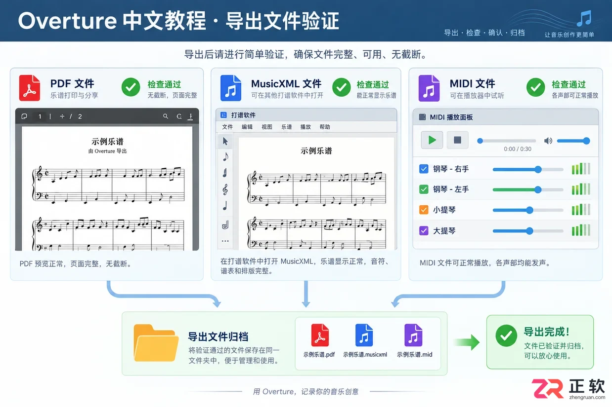 Overture文件导出教程与谱子导出方法详解
