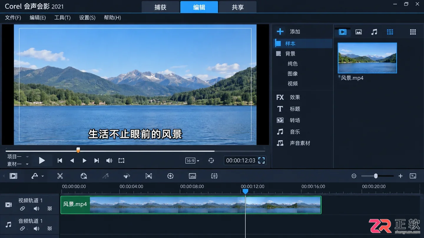 会声会影局部马赛克滤镜去除字幕怎么调