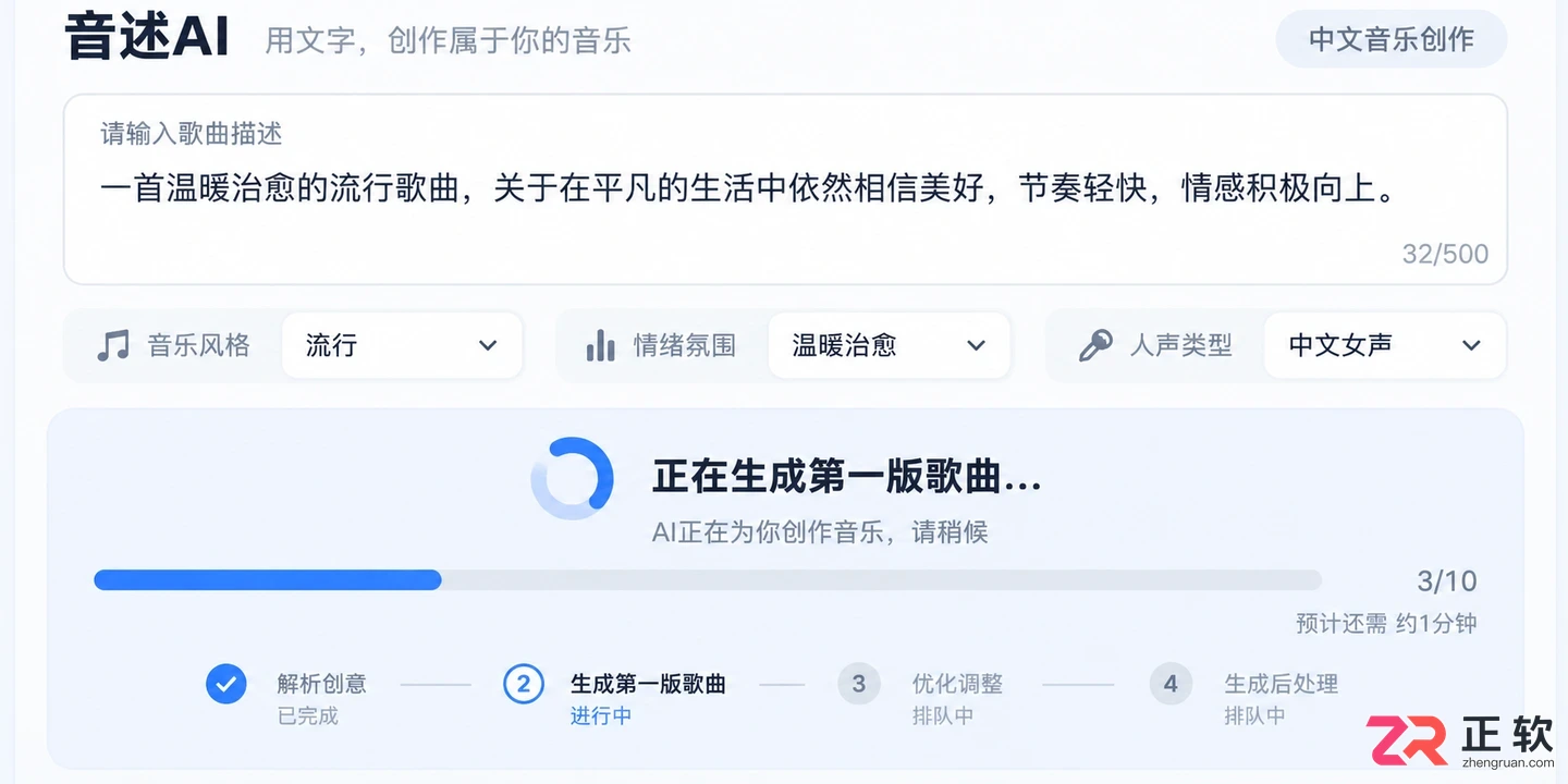 音述AI即兴创作模式怎么快速生成歌曲