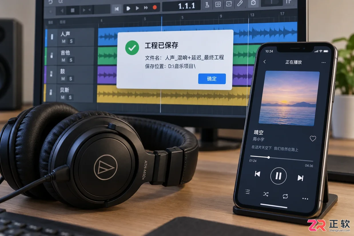 音述AI人声轨二次处理：在 DAW 中给 AI 人声加混响与延迟
