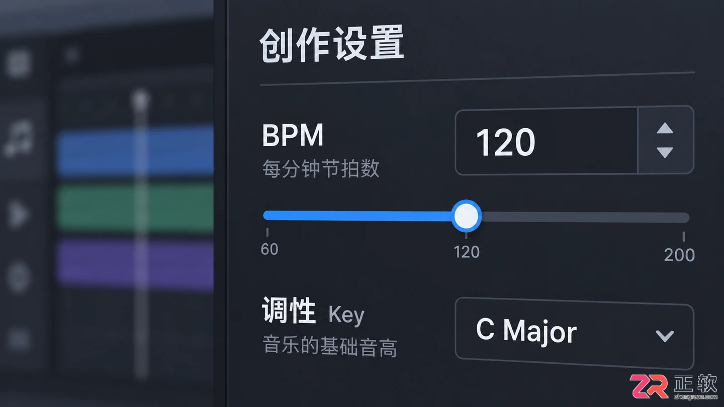 音述AI怎么调整BPM和调性修改歌曲节奏
