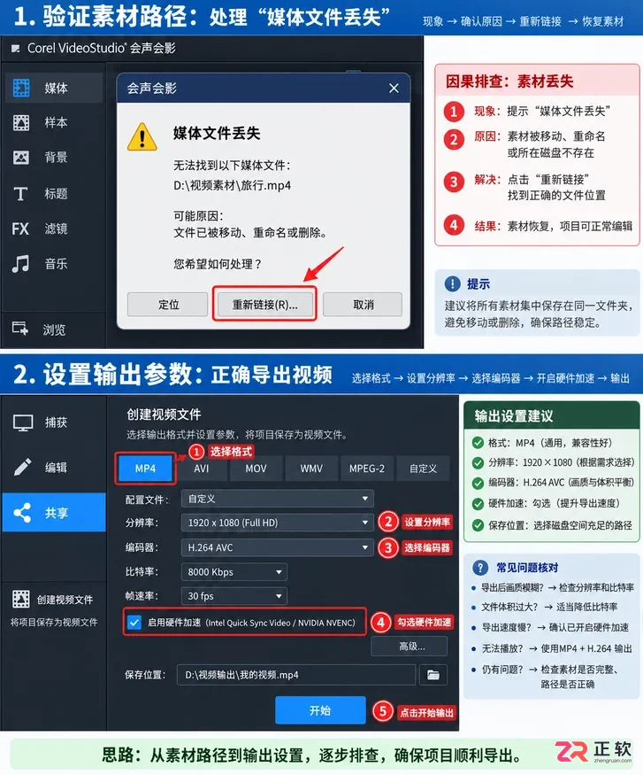 会声会影去除字幕之后画面发黑怎么修复