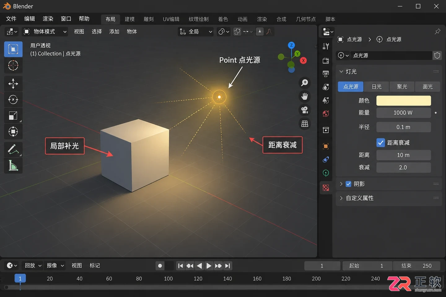 blender怎么加灯光基础操作与参数设置教程