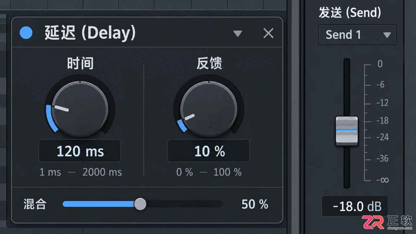 音述AI人声轨二次处理：在 DAW 中给 AI 人声加混响与延迟