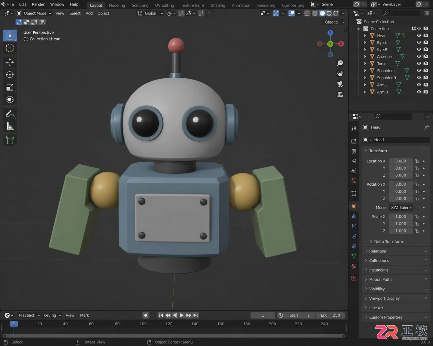 blender机器人建模教程详解全过程步骤