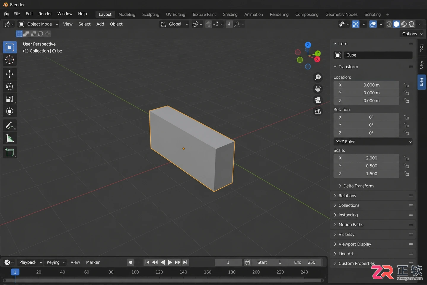 Blender导出变换缩放怎么操作详细教程