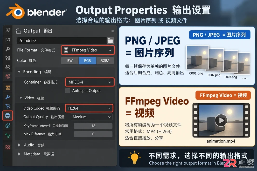 blender导出动画播放不了的原因与解决方法