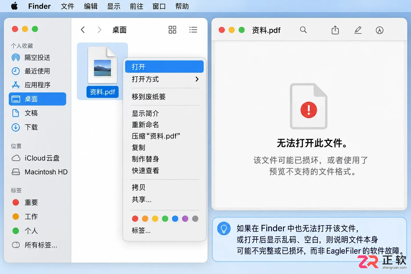 EagleFiler无法打开文件的排查与解决方法