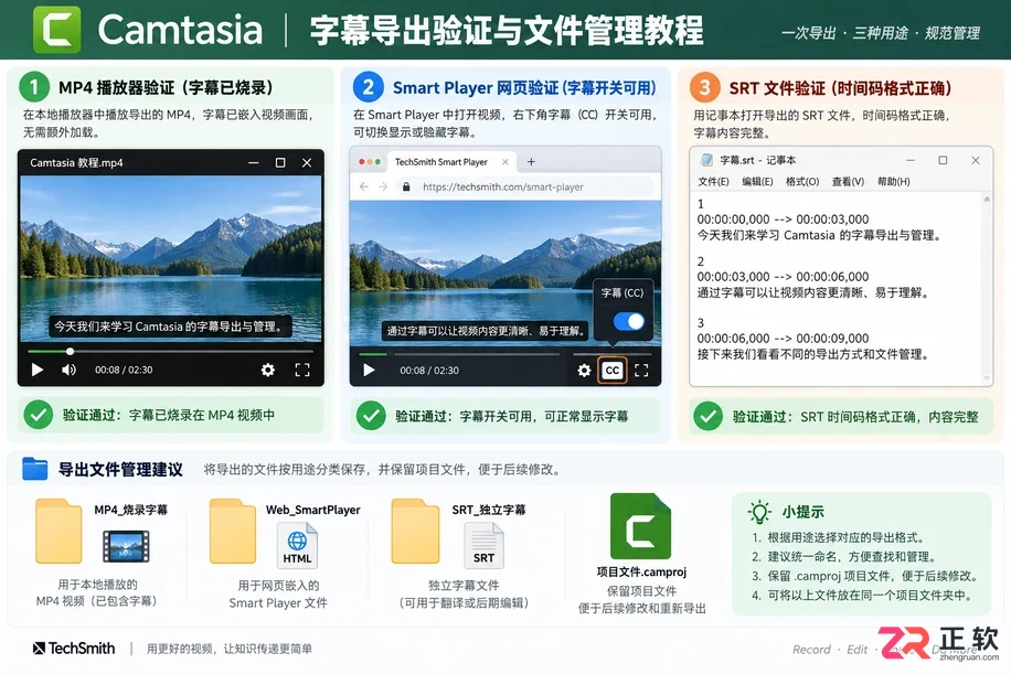 camtasia studio怎么导出视频和字幕