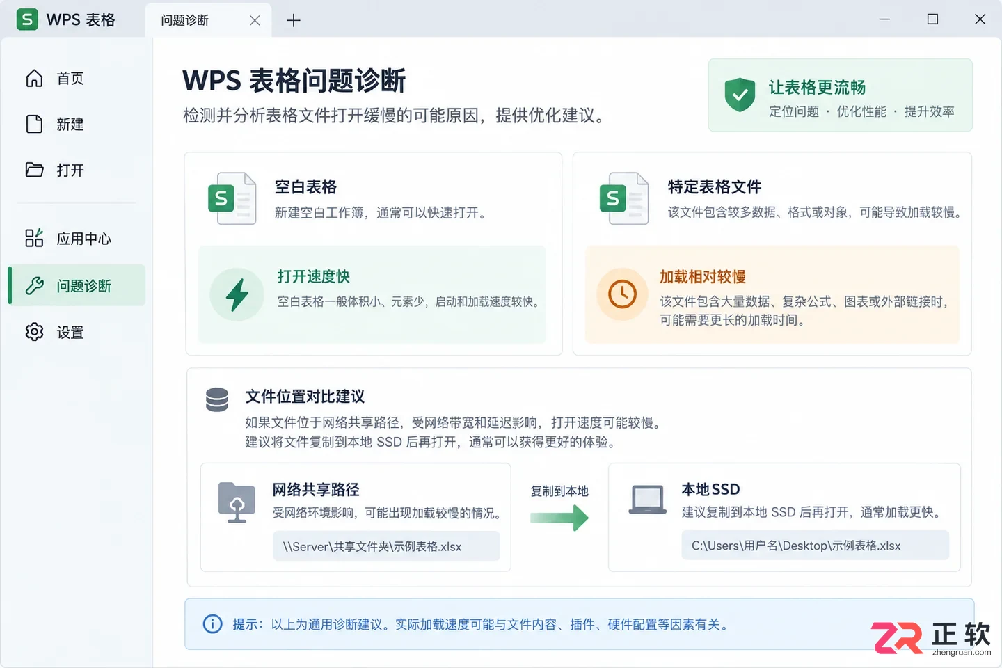 WPS 表格打开特别卡顿怎么优化