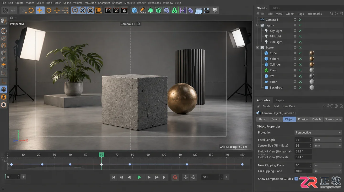 blender模型导入c4d渲染器怎么设置