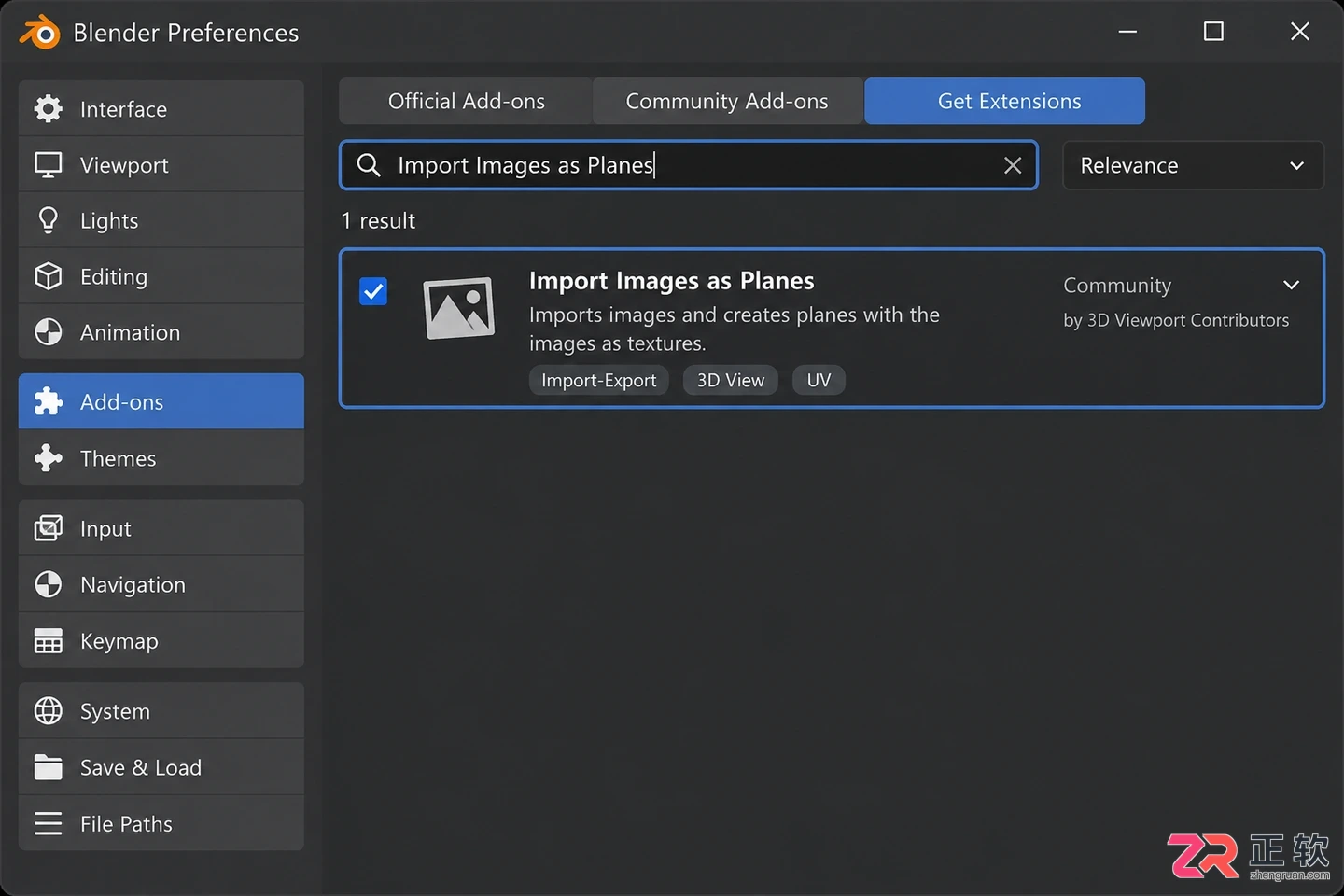 blender导入图片为平面插件安装使用教程