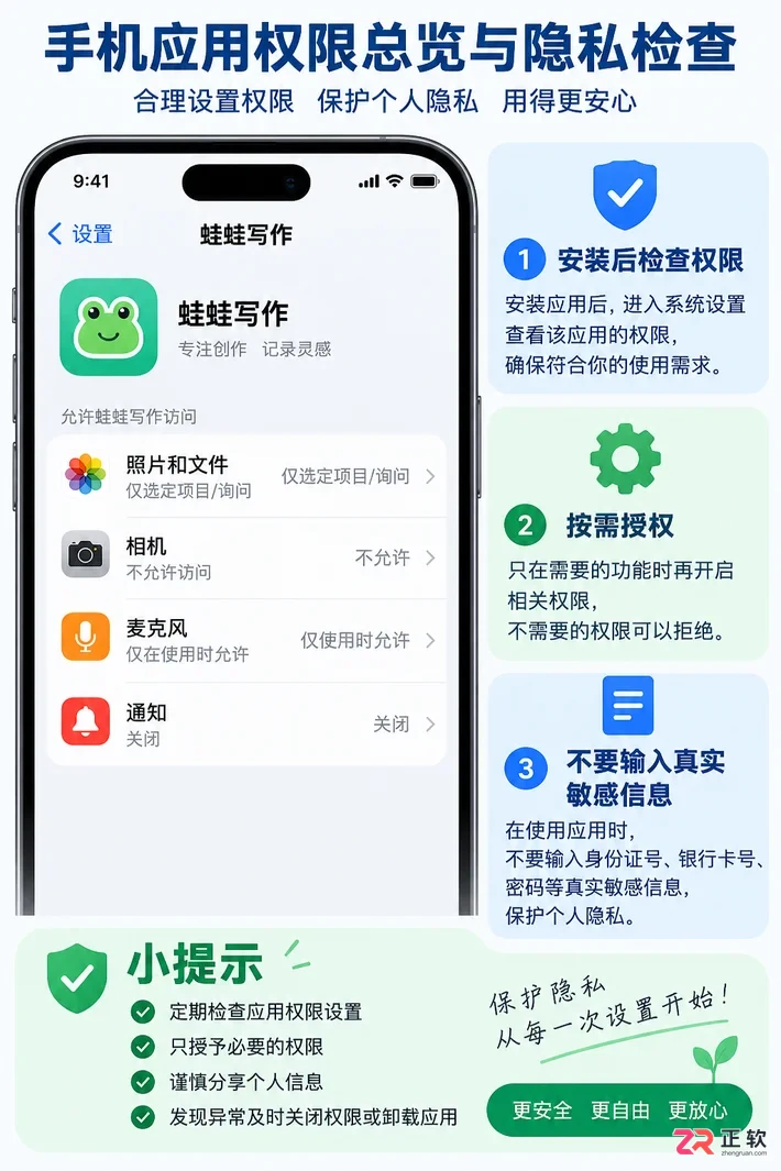 蛙蛙写作下载安装需要哪些权限