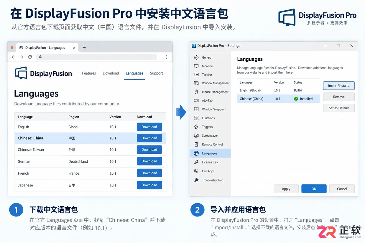 DisplayFusion Pro中文设置
