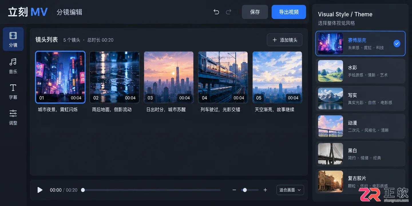 怎么在立刻MV中添加特效、背景音乐和字幕
