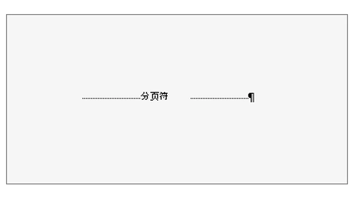 Word 文档中的手动分页符